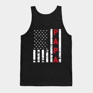 4th Of Julys Papa Usa Flag Tees Men Dad Grandpas Tank Top